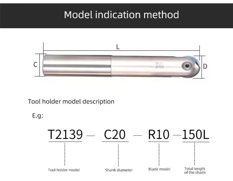 ndustrial T2139 Indexable Ball Nose Cutter Body (SKD11 Steel) – OEM Detail 3
