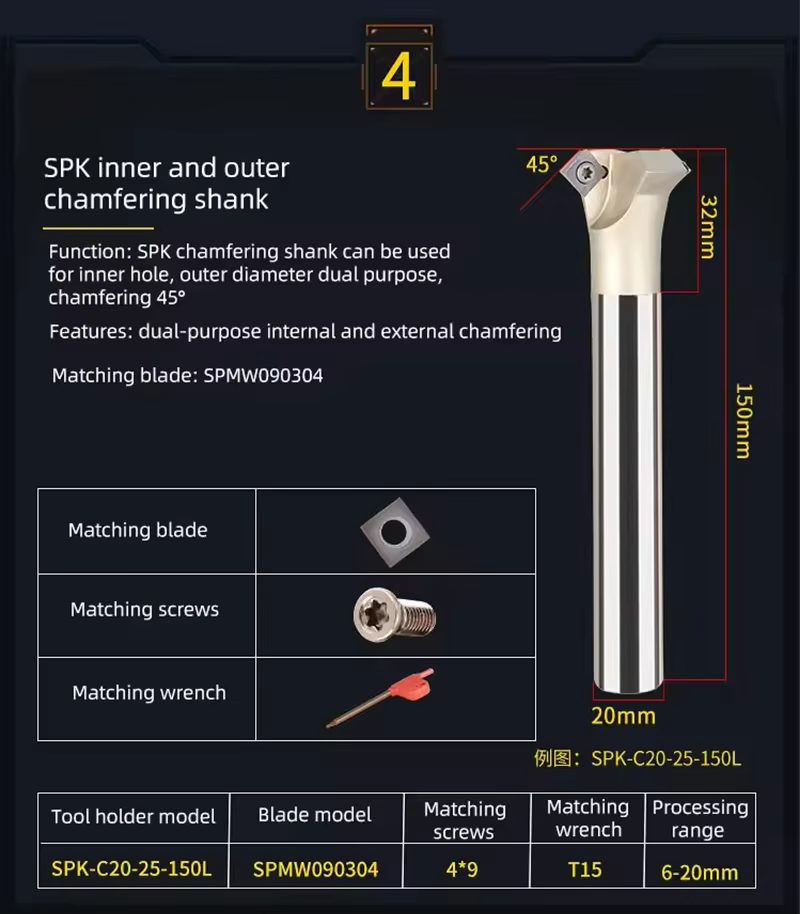 Industrial SSK 45° Indexable Chamfer Mill (Alloy Steel) – OEM Detail 8
