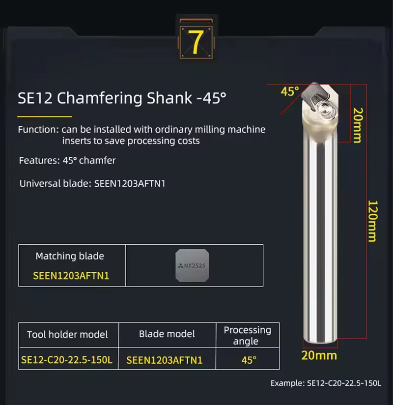 Industrial SSK 45° Indexable Chamfer Mill (Alloy Steel) – OEM Detail 11
