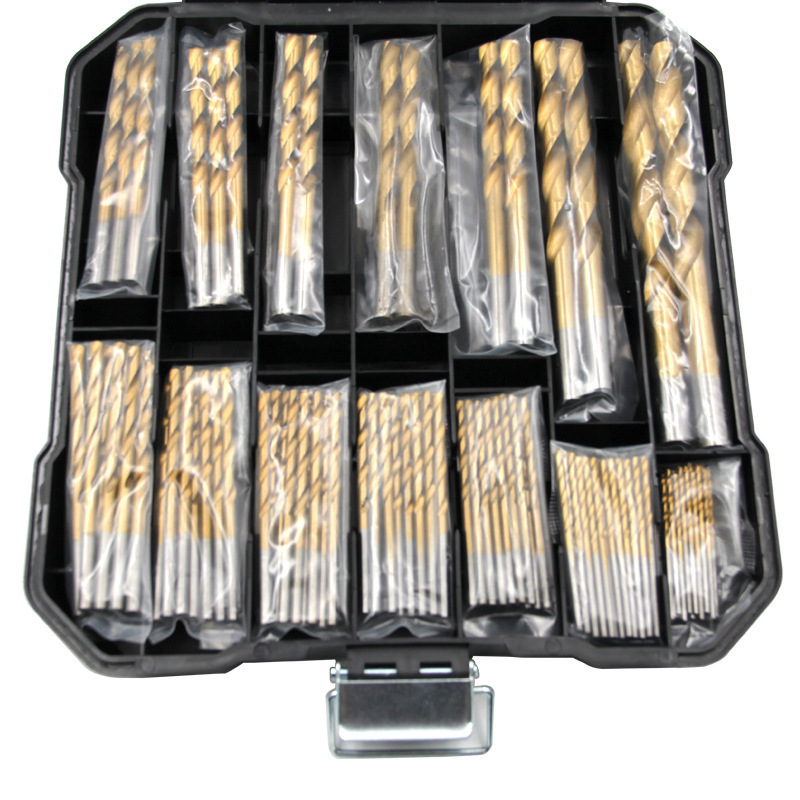 Industrial 99-Piece Titanium HSS Drill Bit Master Set (Metal Case) – OEM Detail 1