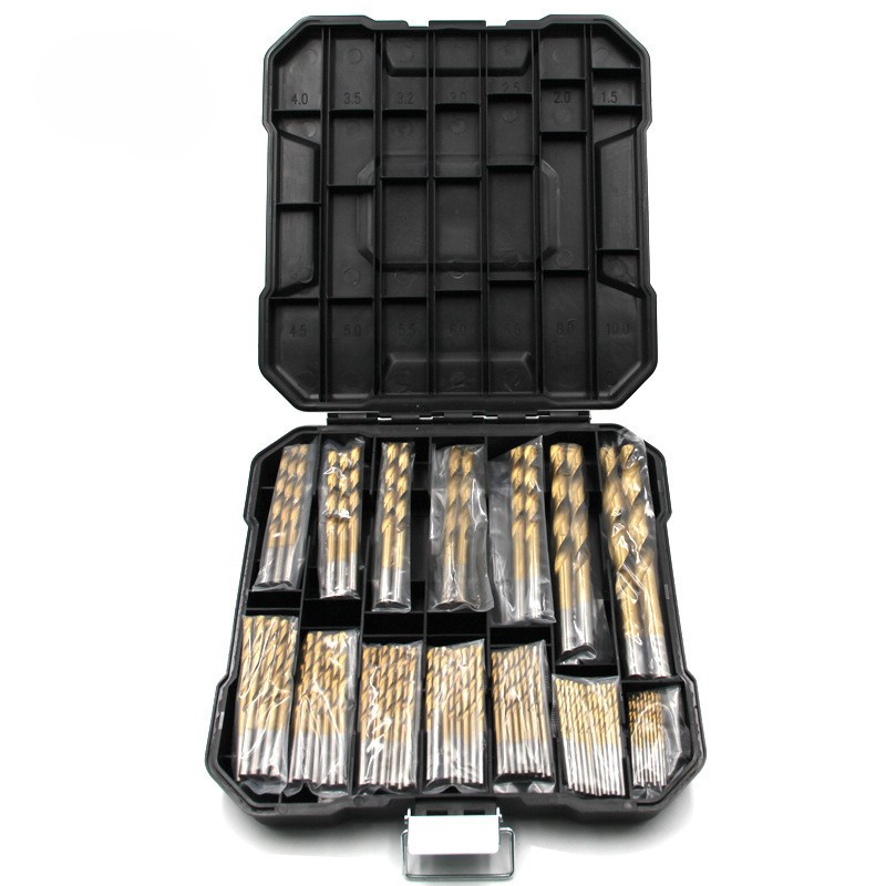 Industrial 99-Piece Titanium HSS Drill Bit Master Set (Metal Case) – OEM Detail 2