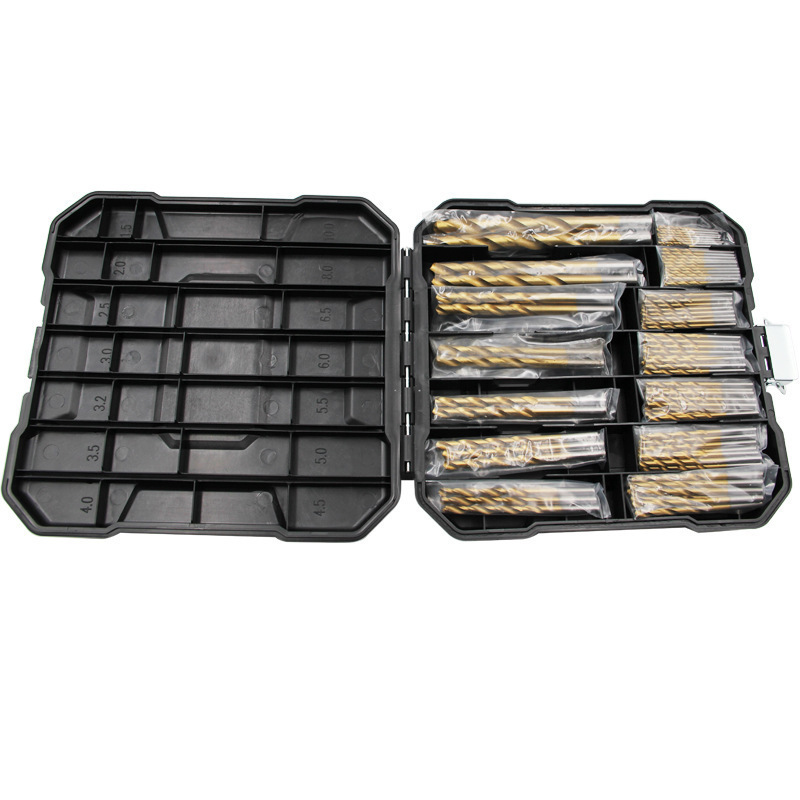 Industrial 99-Piece Titanium HSS Drill Bit Master Set (Metal Case) – OEM Detail 4