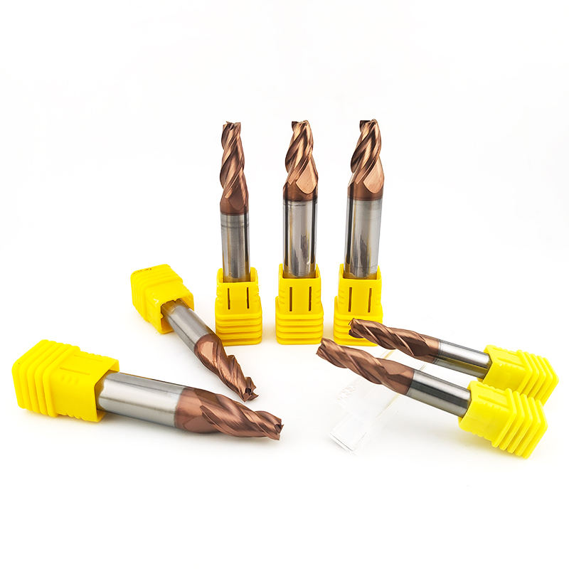 Industrial 3-Flute Solid Carbide Taper Flat End Mill (HRC60-70) – OEM