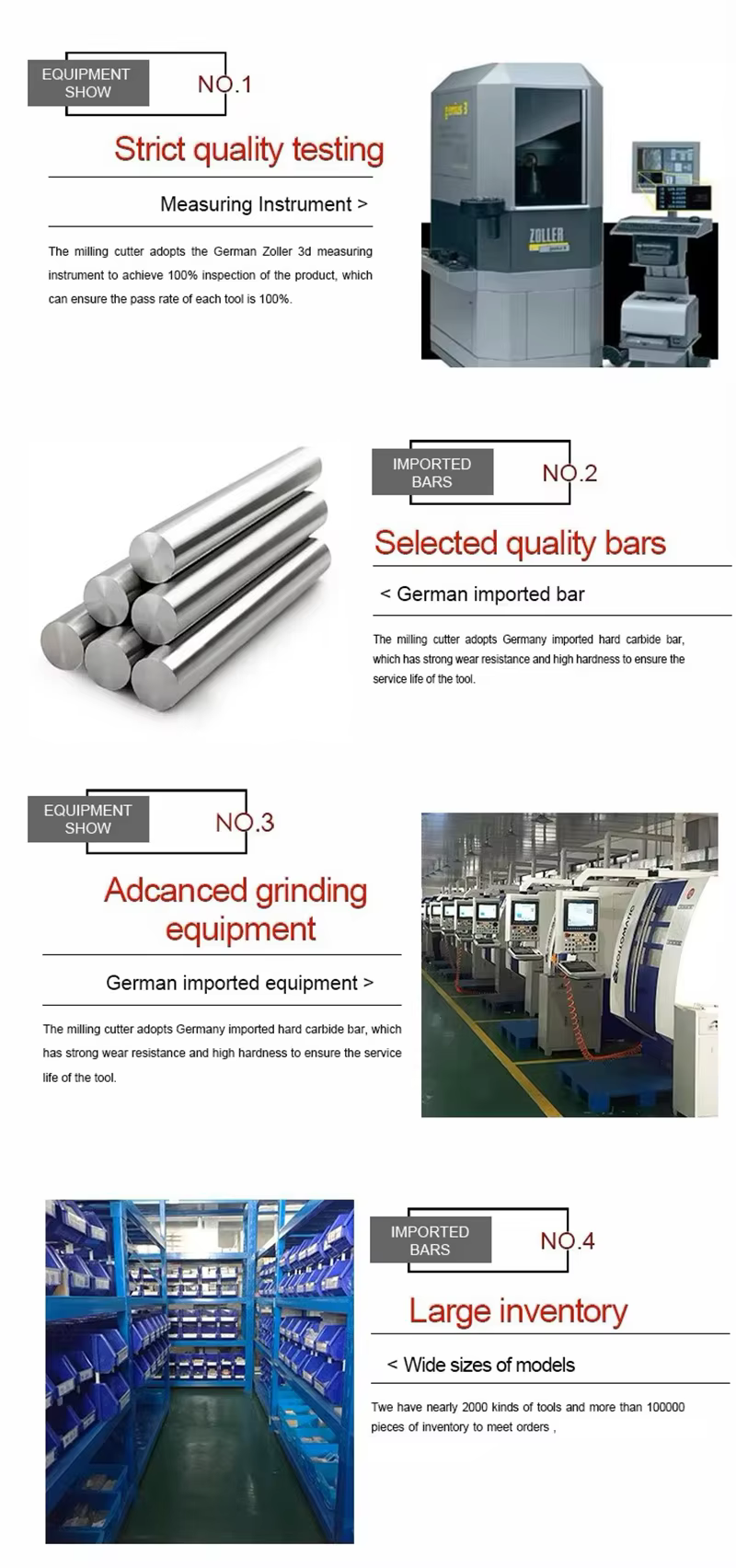 Premium Solid Carbide Dental Milling Bur for Roland CAD/CAM – OEM Detail 1