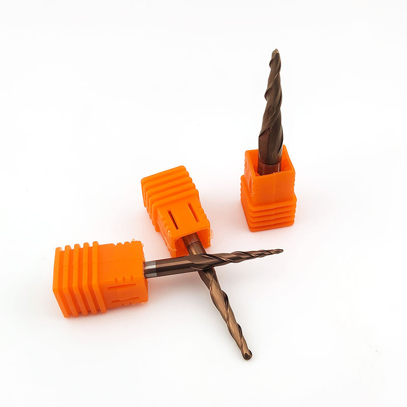 Industrial HRC55 Solid Carbide Tapered Ball Nose End Mill (Nano Coated) – OEM