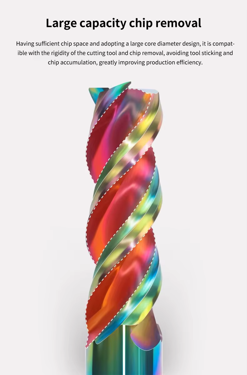 Industrial 3-Flute Solid Carbide Aluminum End Mill (DLC Coated) – OEM Detail 3