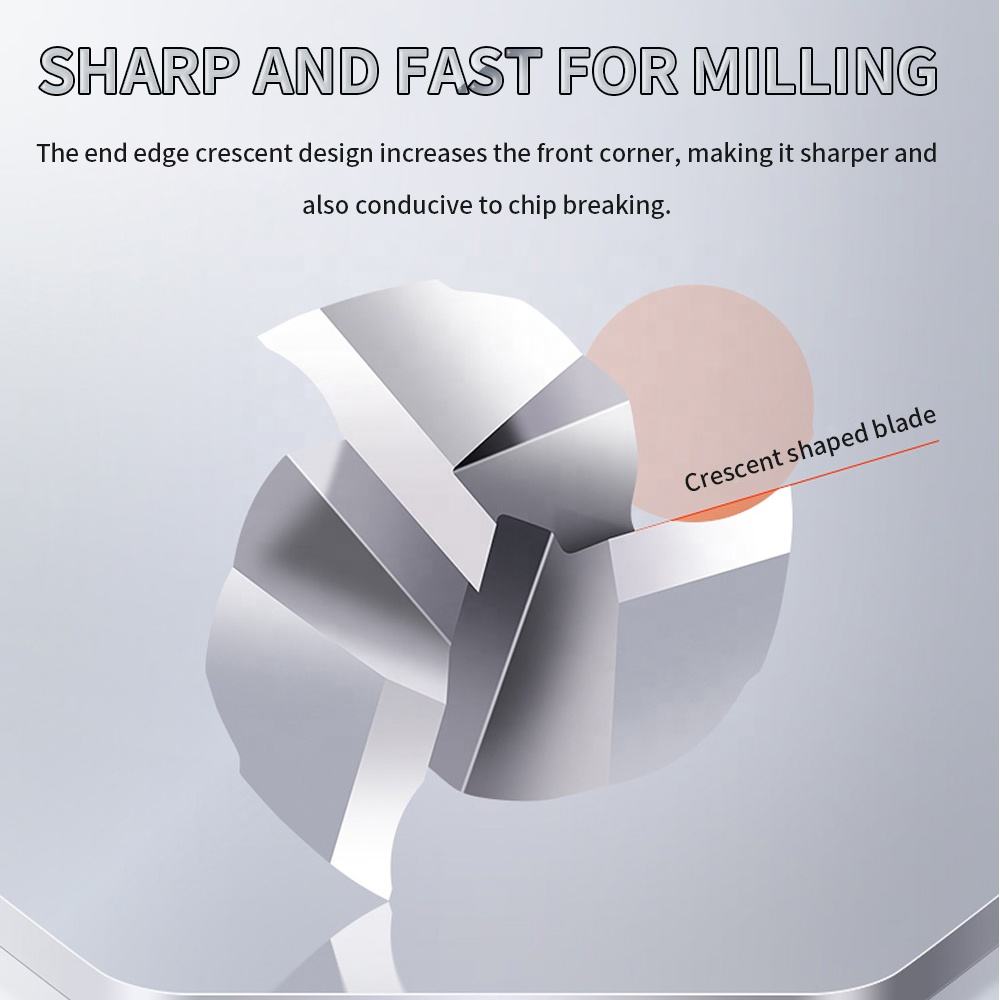 Industrial 3-Flute Solid Carbide End Mill for Aluminum (Mirror Polished) – OEM Detail 1