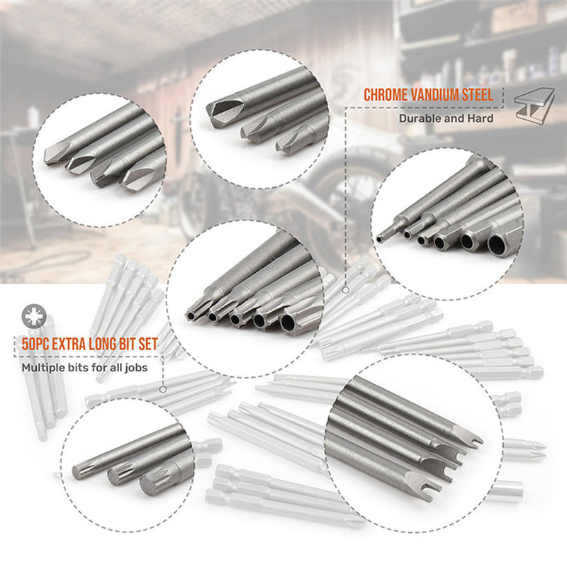 Industrial 50-Piece Extra Long Security Bit Set (75mm) – OEM Detail 3