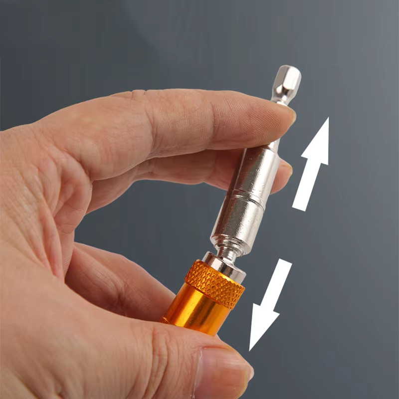 Industrial 1/4" Hex Pivoting Magnetic Bit Holder (20° Swivel & Straight Mode) Detail 3