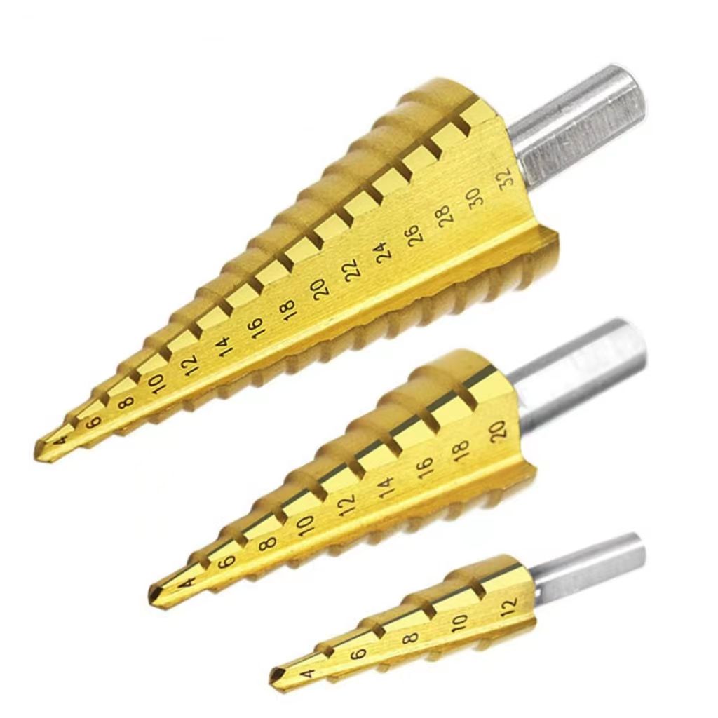 HSS M35 5% Cobalt Step Drill Bit 3-Piece Set (4-12/20/32mm) for Stainless Steel Detail 1