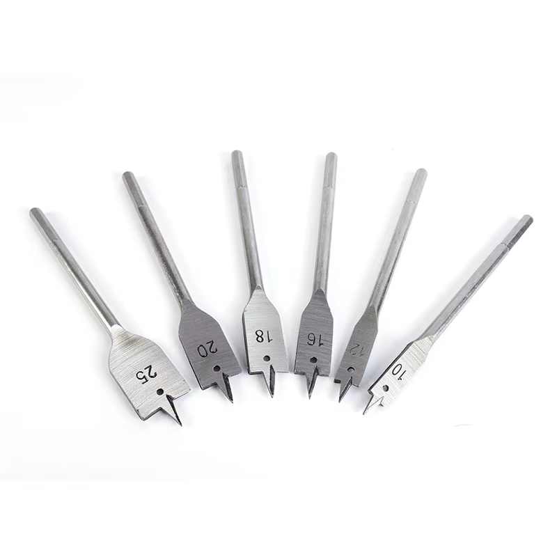 Tri-Point Hex Shank Spade Flat Wood Drill Bit for Fast Drilling and Wood Clean Detail 1